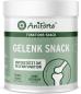 Preview: AniForte Gelenk Snacks 300g Verpackungsdose für Hunde zur Unterstützung der Gelenke2AniForte-Gelenk-Snacks-Soft-Happen-Nahaufnahme.jpgNahaufnahme der saftigen getreidefreien AniForte Gelenk Soft-Snacks für Hunde3AniForte-Gelenk-Snacks-Gruenlippmuschel-Teu