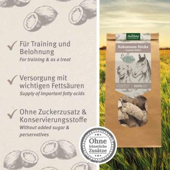 AniForte Kokos-Sticks 500g Leckerlis für Hunde und Pferde