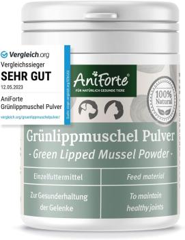 Aniforte Grünlippmuschel Pulver - Vollfett-für Gelenkfunktion & Agilität