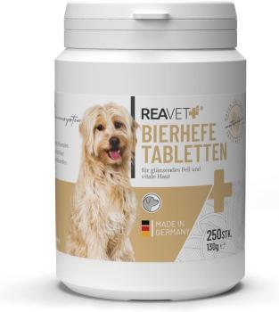 Reavet Bierhefe Tabletten für Hunde - Haut Fell