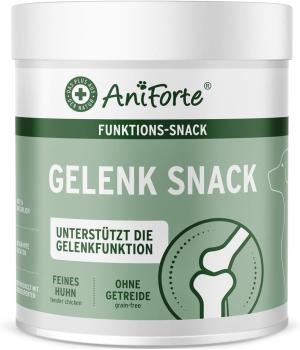 AniForte Gelenk Snacks 300g Verpackungsdose für Hunde zur Unterstützung der Gelenke2AniForte-Gelenk-Snacks-Soft-Happen-Nahaufnahme.jpgNahaufnahme der saftigen getreidefreien AniForte Gelenk Soft-Snacks für Hunde3AniForte-Gelenk-Snacks-Gruenlippmuschel-Teu