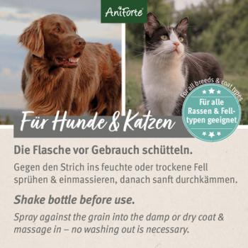 Aniforte Fellharmonie Pflegespray Kokos 200ml für Hunde und Katzen