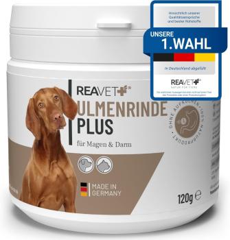ReaVET Ulmenrinde Plus 120g Dose – Natürlicher Magenschutz für Hunde & Katzen ohne Aufkochen 120g