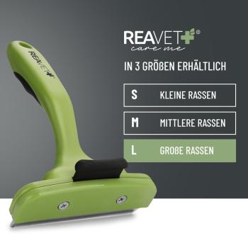 ReaVET Unterwollkamm für Hunde & Katzen - Effektive Unterwollbürste zur Fellpflege Grösse S,M,L