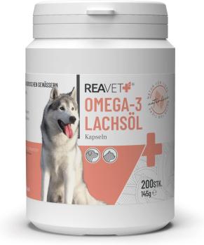 ReaVET Omega-3 Lachsöl Kapseln für Hunde und Katzen