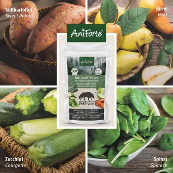 Aniforte BARF-Line Bio Gemüse & Obst Mix – "Süßkartoffel & Birne"