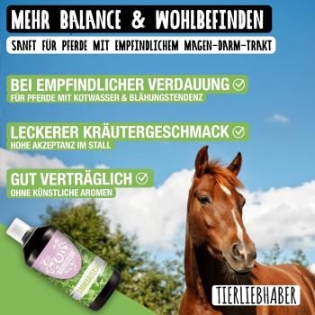 Tierliebhaber  1L  Darmkräutersaft für Pferde unterstütz die Darmgesundheit