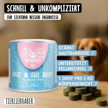 Tierliebhaber Haut & Fell Drops – Für seidigen Glanz & gesunde Haut (350g)