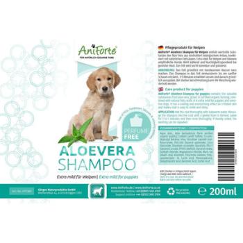 Aniforte Aloe Vera Shampoo für Welpen 200ml