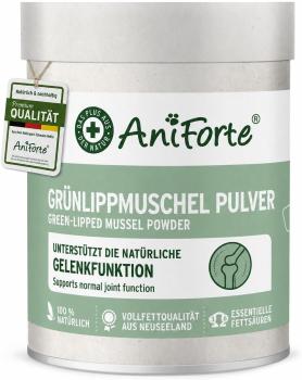 AniForte Grünlippmuschel Pulver Hund & Katze in Vollfettqualität für Gelenke
