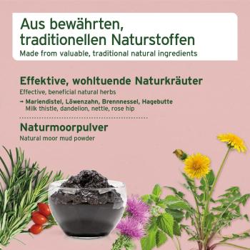 Preview: Natürliche Inhaltsstoffe der AniForte Detox Snacks mit Mariendistel, Naturmoor, Löwenzahn und Süßkartoffel