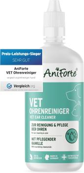 AniForte VET Ohrenreiniger mit Kamille für Hunde und Katzen 250ml Flasche
