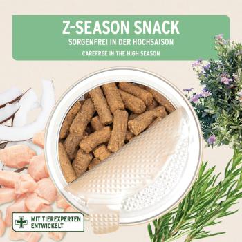 Preview: Nahaufnahme der weichen, getreidefreien AniForte Z-Season Snack Brocken