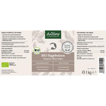 Aniforte 1 kg Bio Hagebutten für Pferde & Ponys