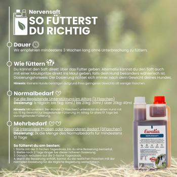 Preview: Ewalia Nervensaft für Hunde Fütterungsempfehlung
