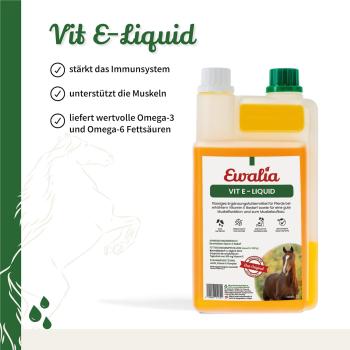 EWALIA Vit E - Liquid für Pferde 1L - Fördert die Muskelfunkt