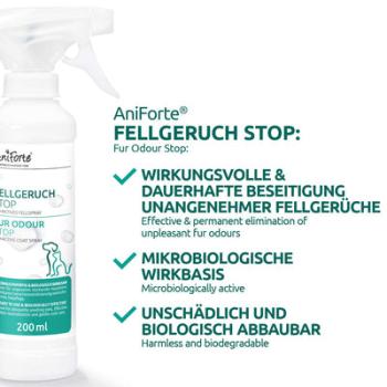 Aniforte Fellgeruch-STOP - beseitigt unangenehme Fellgerüche 200ml