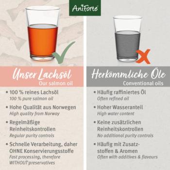 AniForte® Omega-3 Lachsöl Hunde Pferde Katzen EPA + DHA + ALA-Fettsäuren