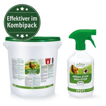 Aniforte Milbenstop Duo für Hühner: Das effektive Set gegen Hühnermilben, Flöhe & Läuse