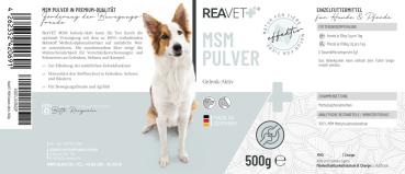 ReaVET MSM Gelenk-Aktiv 500g für Hunde und Pferde