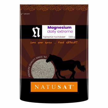 Natusat Magnesium Daily Extreme 1 kg – Hochdosiertes Magnesium für nervenstarke Pferde