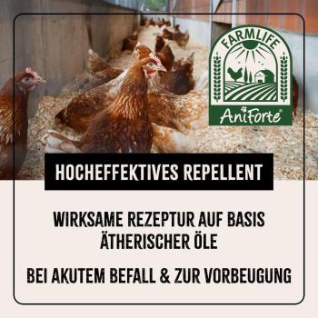 Preview: Effektives Hühner Milben Spray zur Anwendung direkt am Gefieder und im Hühnerstall