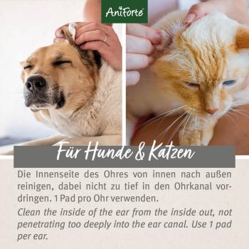 Aniforte Ohren-Reinigungspads  100 St. für Hunde und Katzen