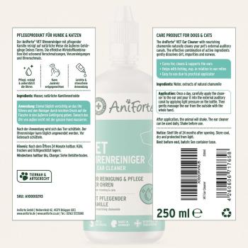AniForte® VET Ohrenreiniger Kamille 250ml – Sanfte Pflege bei Juckreiz & Schmutz