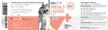 ReaVET Omega-3 Lachsöl Kapseln für Hunde und Katzen