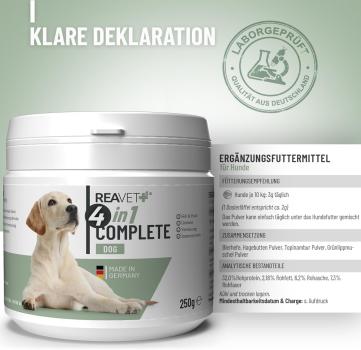 Preview: ReaVET 4in1: Grünlippmuschel, Bierhefe und Probiotika.