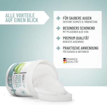 Preview: ReaVET Augenpflege Pads: Sanfte und effektive Reinigung für die Augen von Hunden und Katzen