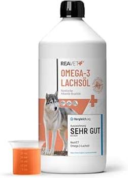 Hochwertiges Futteröl für Katzen und Hunde: ReaVet Omega-3 Lachsöl