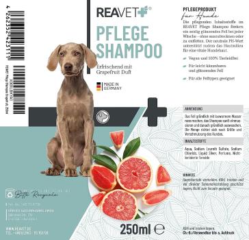 ReaVET Pflegeshampoo Grapefruit 250ml für Hunde