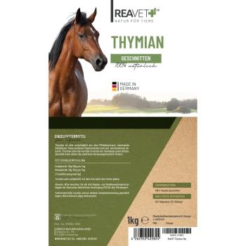 Preview: aturbelassene Kräuterergänzung aus reinem Thymian bei Husten und Atemwegsproblemen bei Pferden