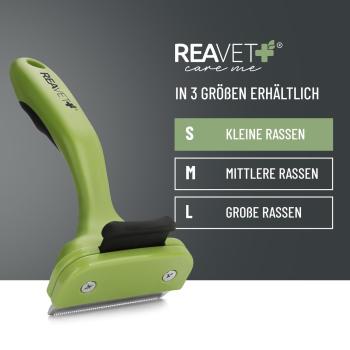 Preview: ReaVET Unterwollkamm für Hunde & Katzen - Effektive Unterwollbürste zur Fellpflege Grösse S,M,L