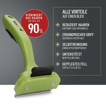 Preview: ReaVET Unterwollkamm für Hunde & Katzen - Effektive Unterwollbürste zur Fellpflege Grösse S,M,L