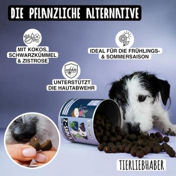 Preview: Nahaufnahme der Z-Snack Drops mit Ente und Zistrose für Hunde