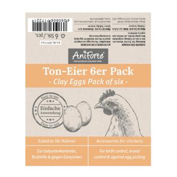 Aniforte Ton-Eier 6er Pack