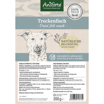 Aniforte Trockenfisch 200g 100% Natursnack für Hunde