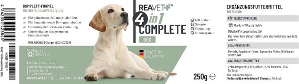 ReaVET 4in1 Complete Dog 250g