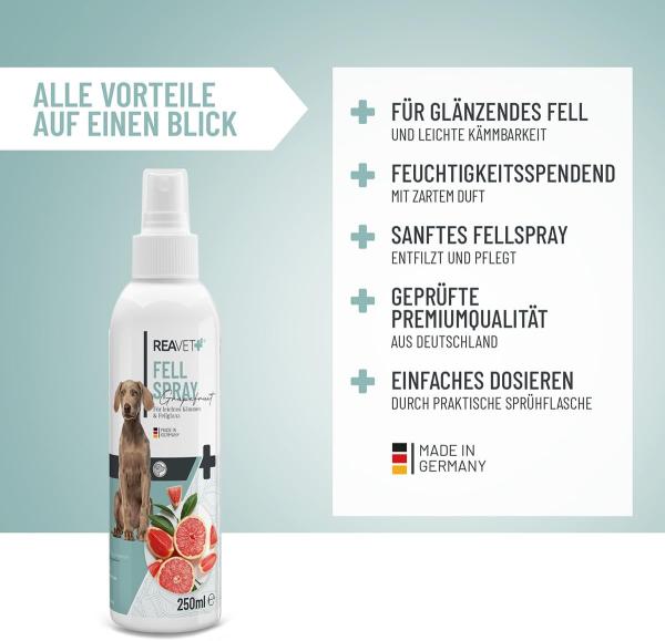 Reavet Fellspray Grapefruit 250ml für Hund und Katze