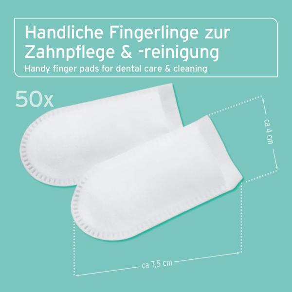 Detailaufnahme des strukturierten Vlies-Materials der AniForte Denta Clean Fingerpads