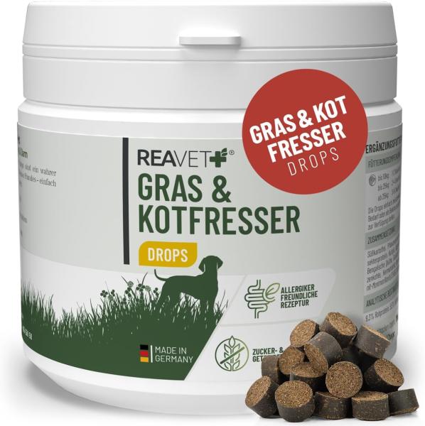 ReaVET Gras- & Kotfresser Drops 350 g – Natürliche Hilfe bei Gras- & Kotfressen