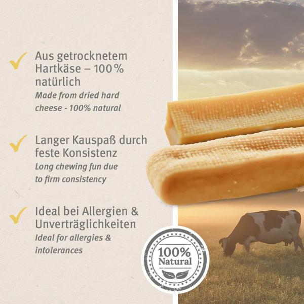 Aniforte Käse Kauknochen Mini 28-40g - Der leckere lange Kauspaß für Hunde