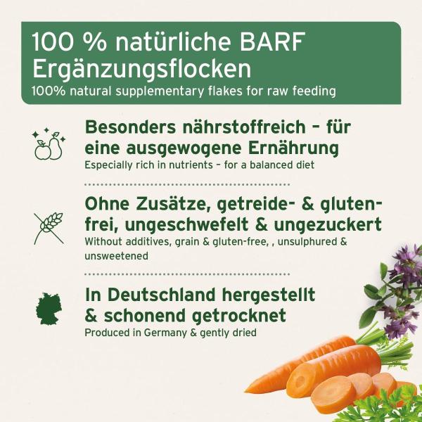 AniForte BARF-LiSchonend getrocknete Gemüse-Kräuter-Mischung von AniFortene – vitalstoffreiche Flockenmischung für Hunde