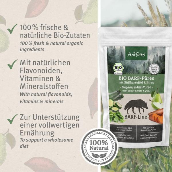 Aniforte BARF-Line Bio Gemüse & Obst Mix – "Süßkartoffel & Birne"