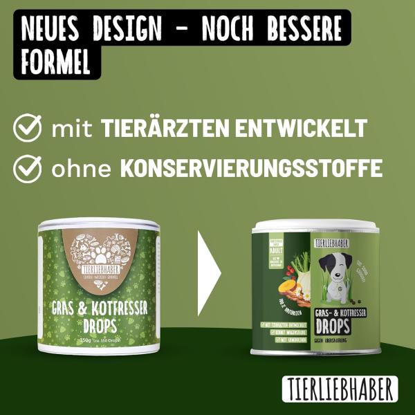 Neu Tierliebhaber  Gras- & Kotfresser Drops,  als Snack geeignet
