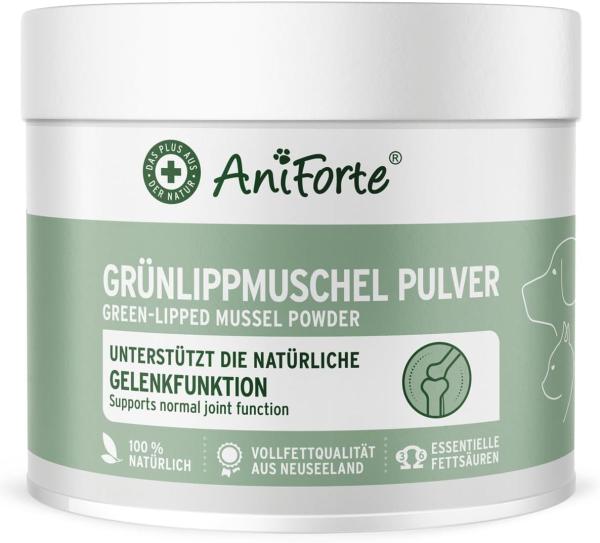 Natürliches Gelenkpulver Grünlippmuschel mit Omega-3 für Hunde und Katzen