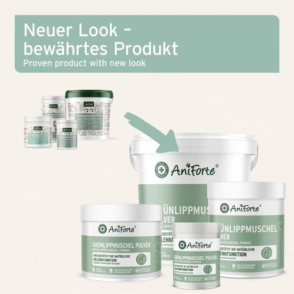 AniForte Grünlippmuschel Pulver – natürliche Gelenkpflege für Hunde  Pferde & Katzen
