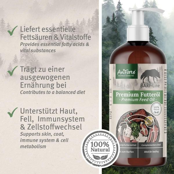 Aniforte BARF-Line Premium Futteröl für Hunde - Essentielle Fettsäuren